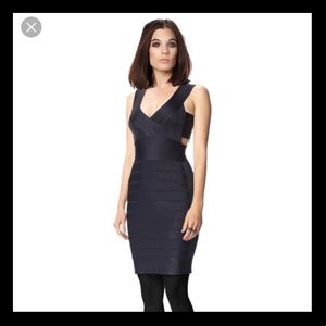 French Connection Navy Cut Out Bandage Dress 6